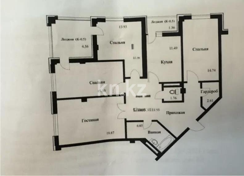 Продажа 4-комнатной квартиры, 111 м² в Астане