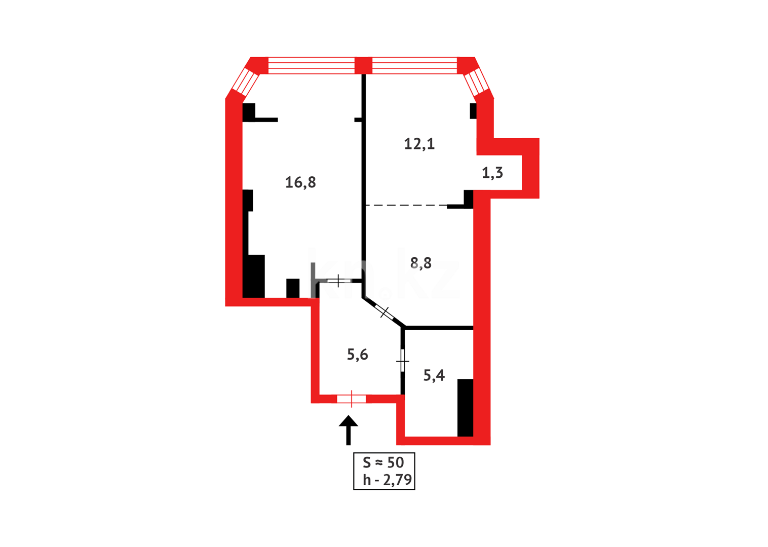 Продажа 2-комнатной квартиры, 50 м², ул. Тараз в Астане - фото 5