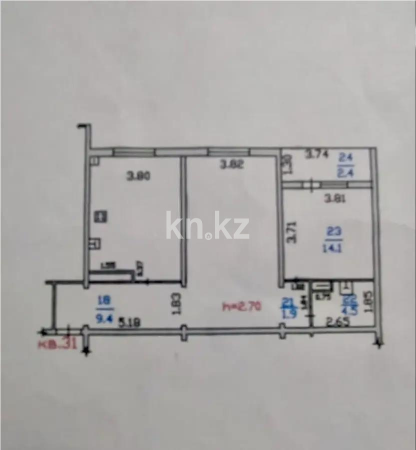 Продажа 2-комнатной квартиры, 78 м², мкр. Аксай-3б, дом  30а в Алматы - фото 6