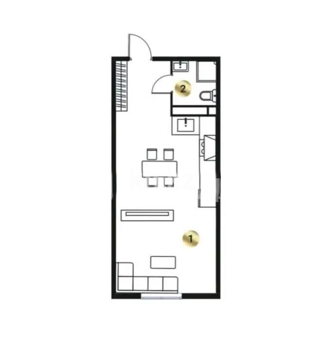 Продажа 1-комнатной квартиры, 26 м² в Алматы - фото 2