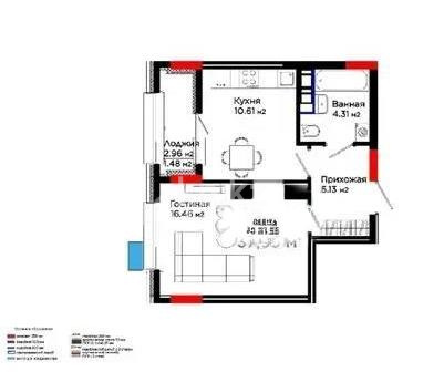 Продажа 1-комнатной квартиры, 37.9 м² в Астане - фото 3
