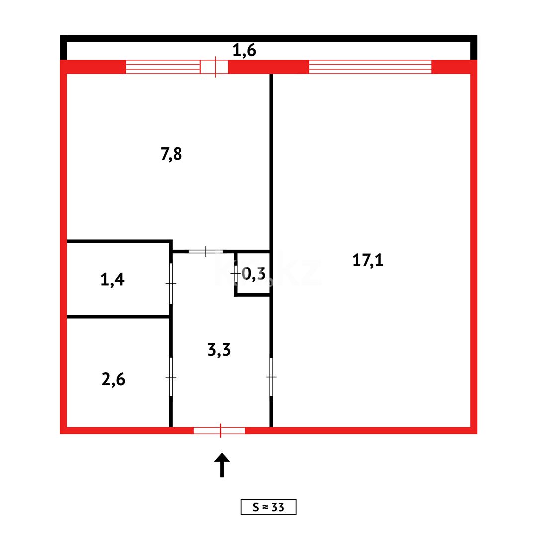 Продажа 1-комнатной квартиры, 34 м² в Темиртау - фото 9