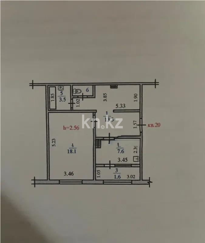 Продажа 2-комнатной квартиры, 45.5 м² в Алматы - фото 6