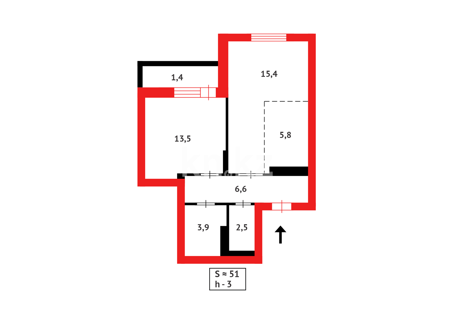 Продажа 2-комнатной квартиры, 51 м² в Астане - фото 18