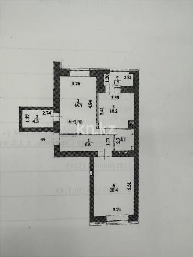 Продажа 2-комнатной квартиры, 65.4 м², ул. Сызганова, дом  1/2 в Астане