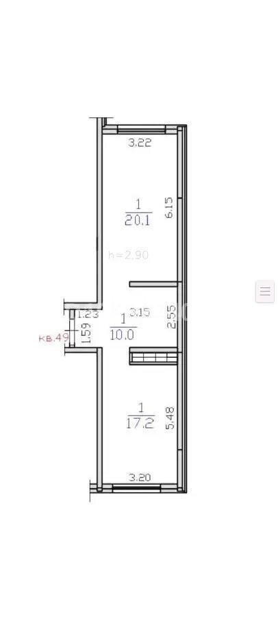 Продажа 2-комнатной квартиры, 47.3 м² в Алматы