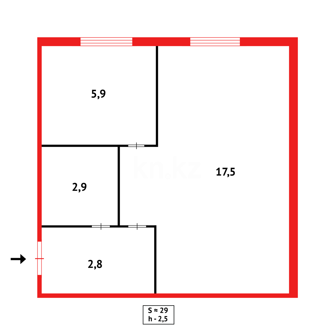 Продажа 1-комнатной квартиры, 31 м² в Караганде - фото 8