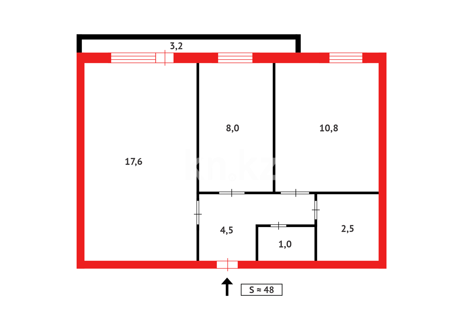 Продажа 2-комнатной квартиры, 47 м² в Сарани - фото 9