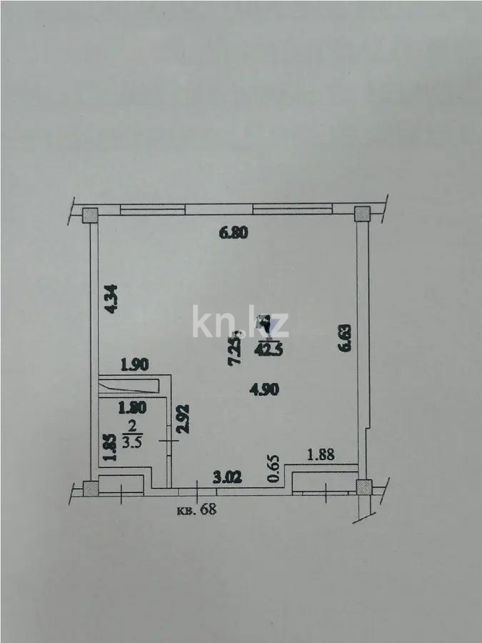 Продажа 1-комнатной квартиры, 42 м², мкр-н 20, дом  46/3 в Алматы