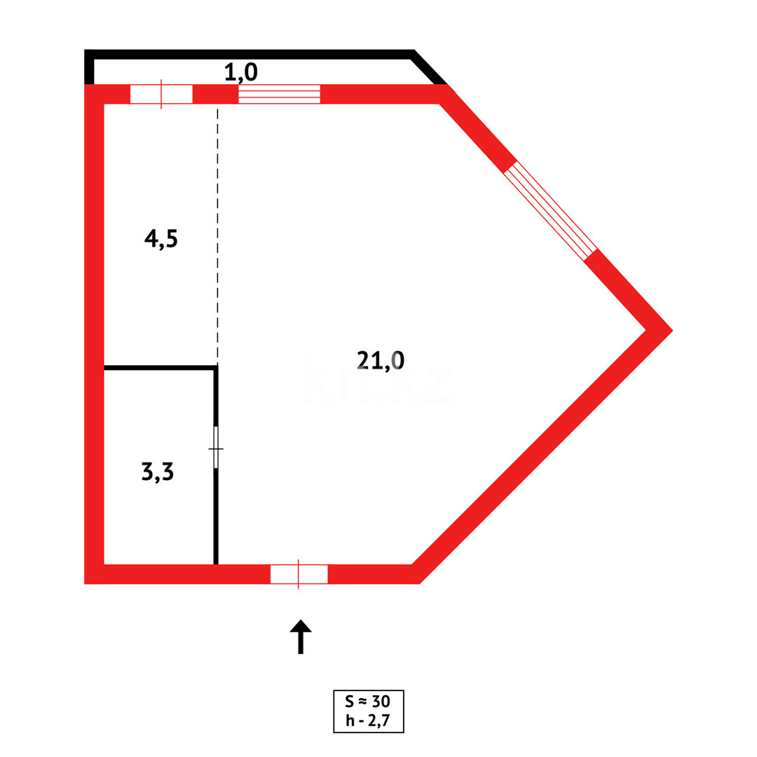 Продажа 1-комнатной квартиры, 29.8 м², ул. Лесная поляна в Астане - фото 6