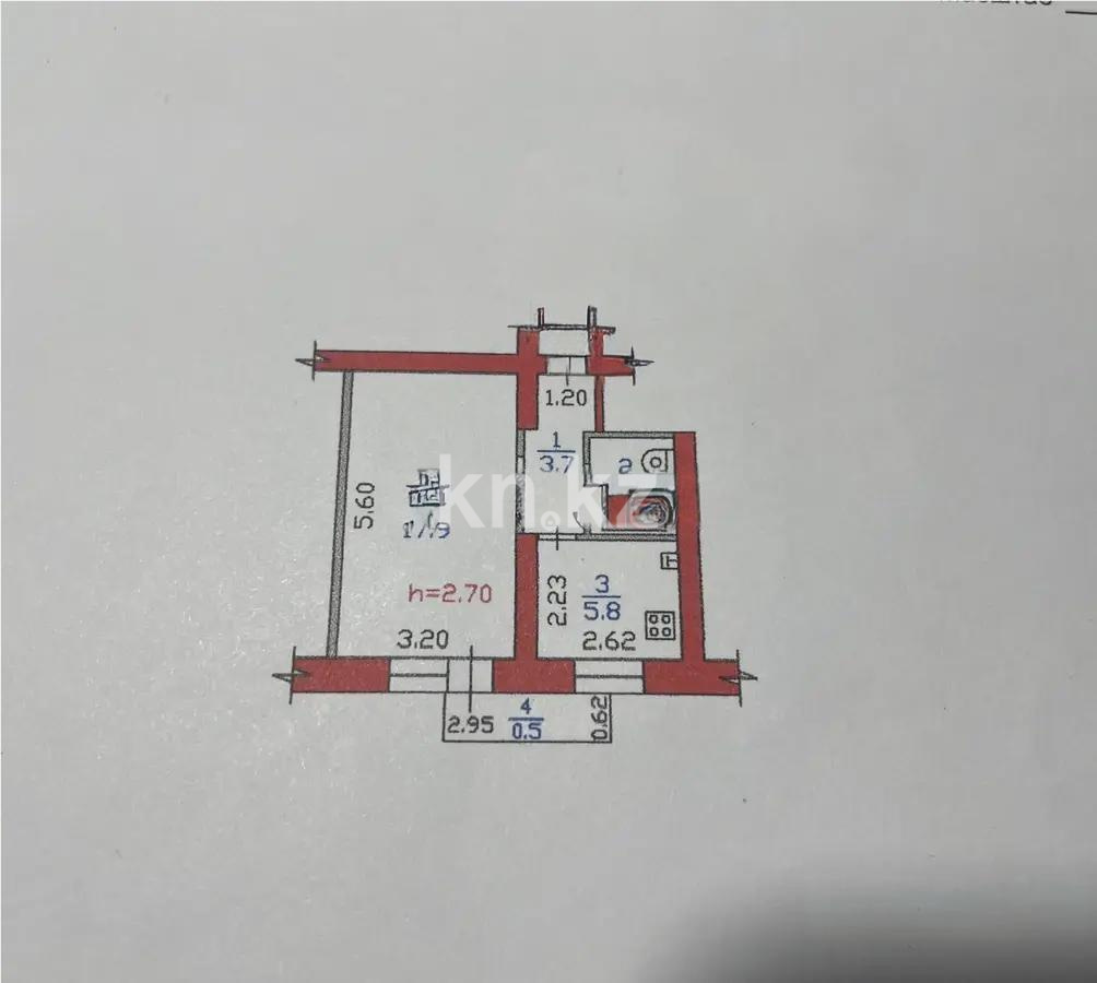 Продажа 1-комнатной квартиры, 30.8 м², ул. Масанчи, дом  44 в Алматы - фото 4