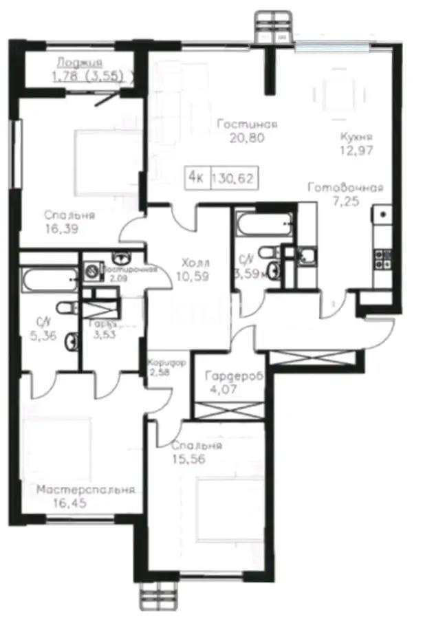 Продажа 4-комнатной квартиры, 130 м² в Астане