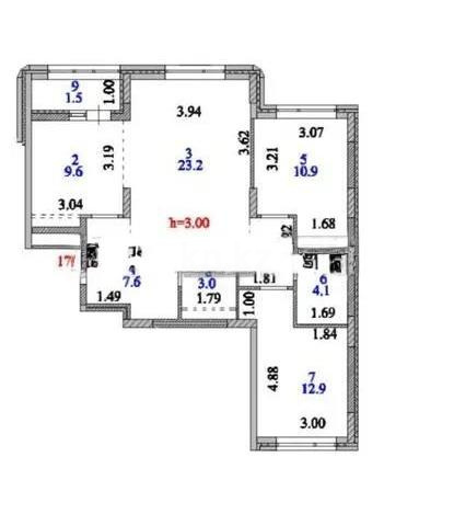 Продажа 3-комнатной квартиры, 77 м² в Астане