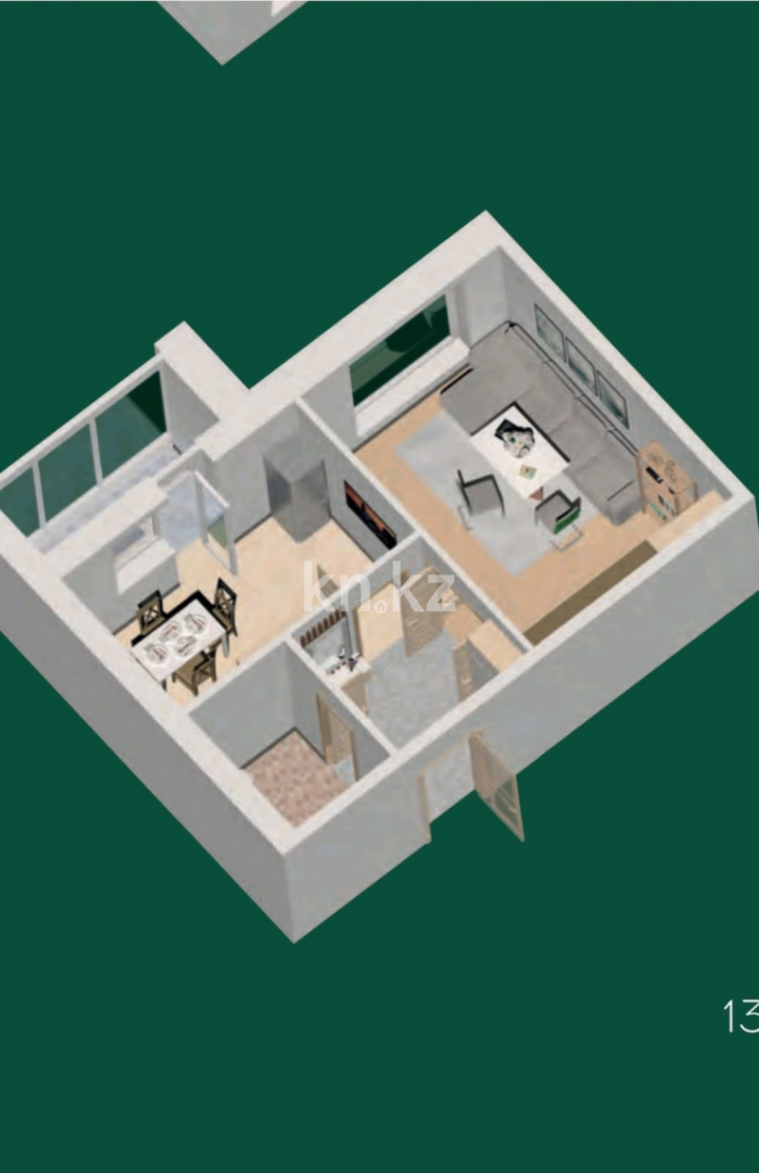 Продажа 1-комнатной квартиры, 45 м², ул. Академическая, дом  9/10 в Караганде - фото 6