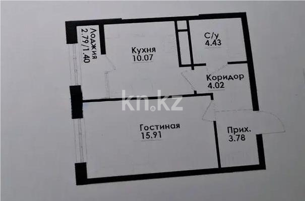 Продажа 1-комнатной квартиры, 40 м², ул. Толе би, дом  290/1 в Алматы