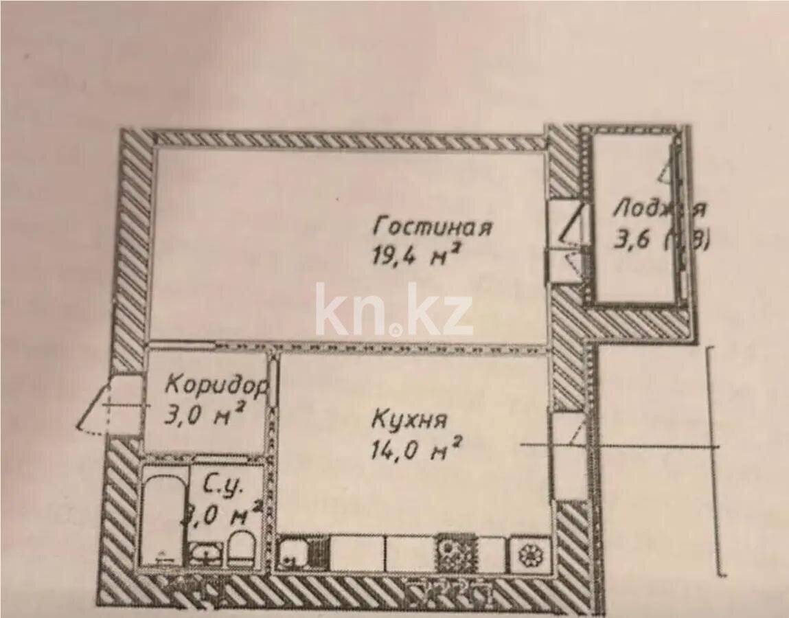 Продажа 1-комнатной квартиры, 42 м² в Астане
