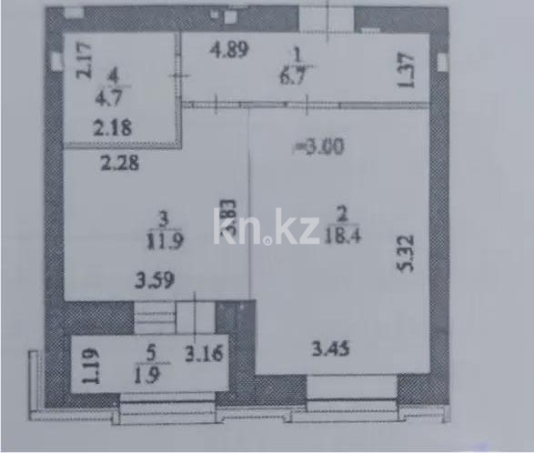 Продажа 1-комнатной квартиры, 44 м² в Астане - фото 3