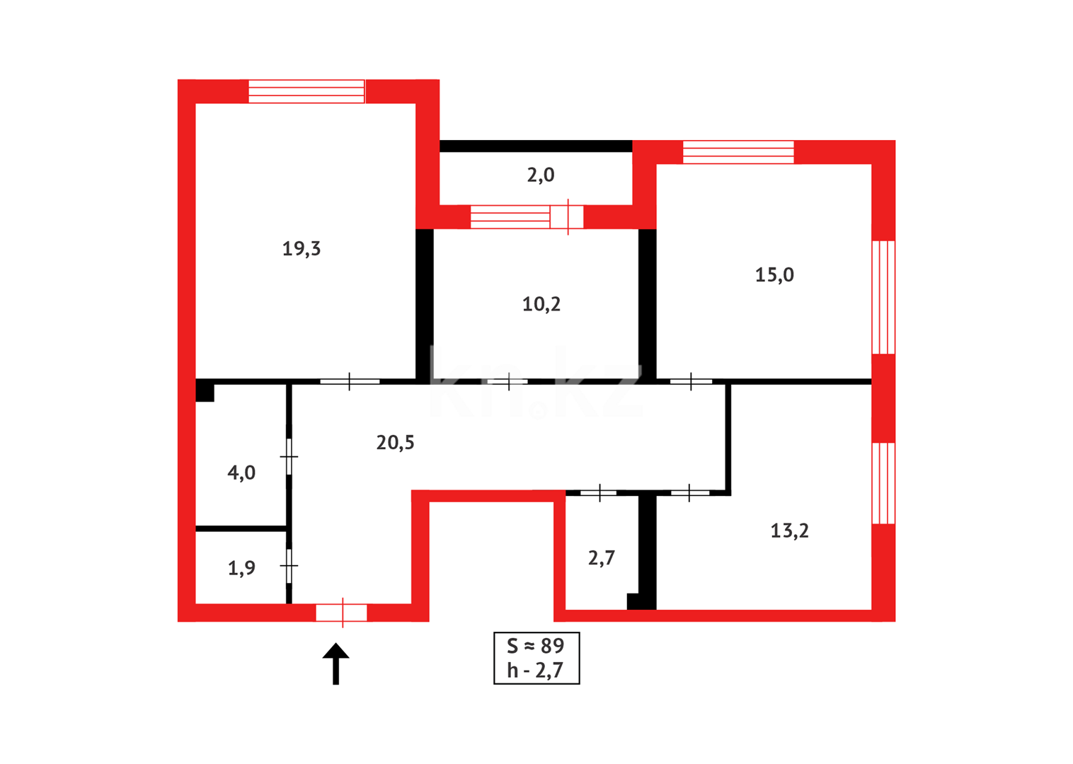 Продажа 3-комнатной квартиры, 88.9 м² в Астане - фото 20