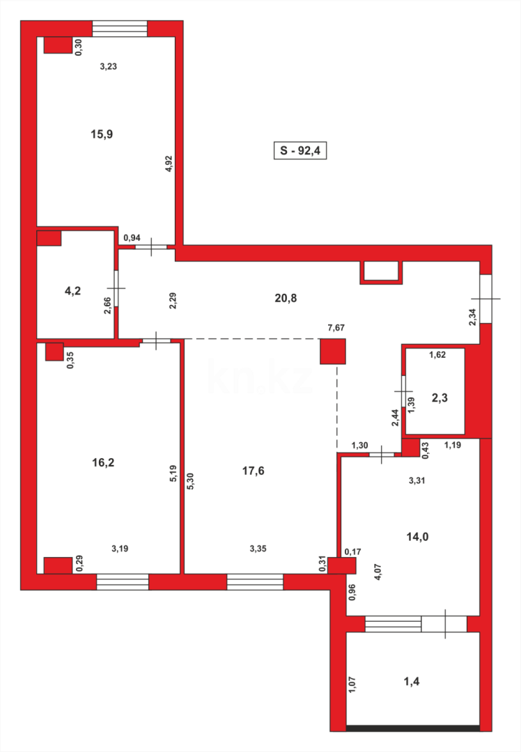 Продажа 3-комнатной квартиры, 94.6 м², ул. Сыганак в Астане - фото 9