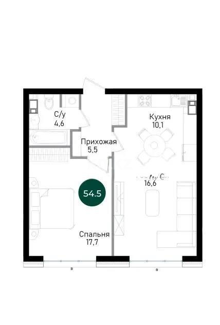 Продажа 2-комнатной квартиры, 54 м², ул. Нурмагамбетова, дом  71 в Алматы