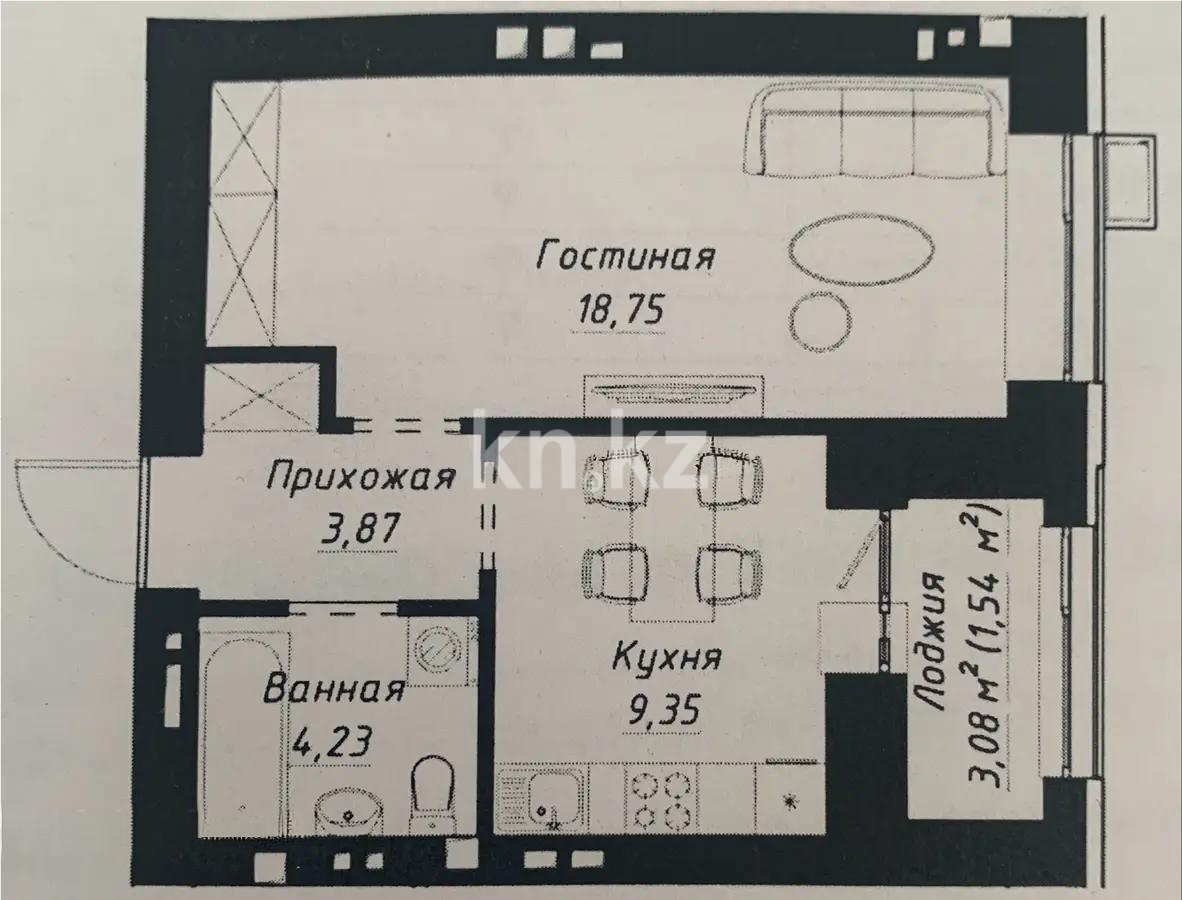 Продажа 1-комнатной квартиры, 37 м² в Астане