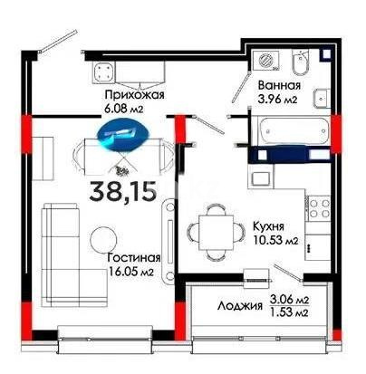 Продажа 1-комнатной квартиры, 38.9 м² в Астане - фото 4