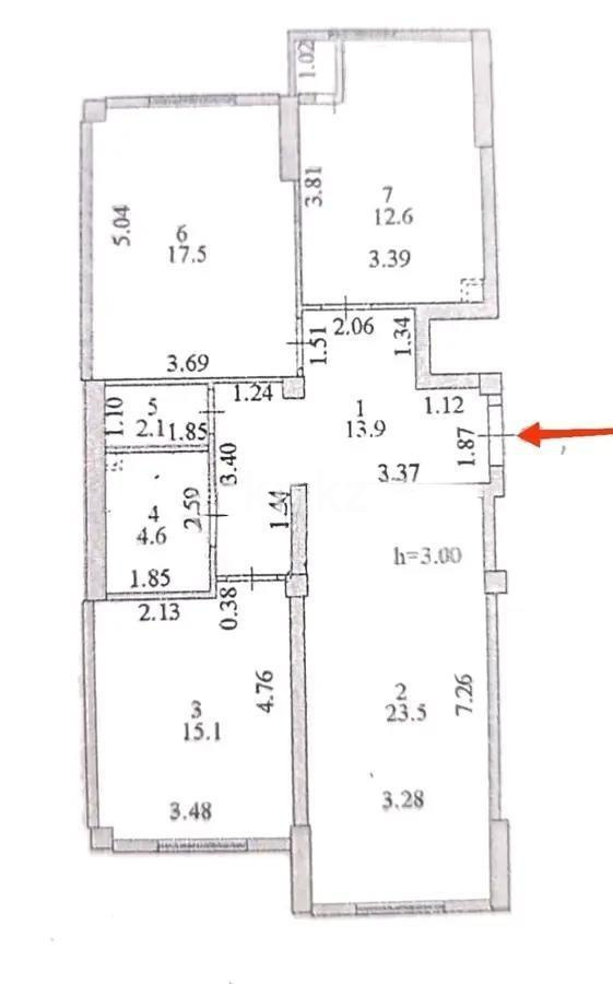 Продажа 4-комнатной квартиры, 90.5 м² в Астане