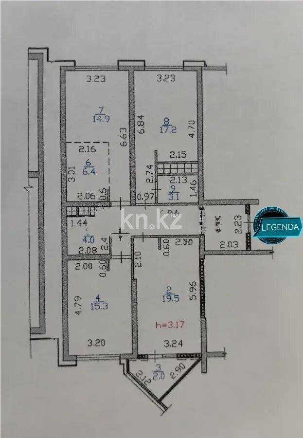 Продажа 4-комнатной квартиры, 96.5 м² в Алматы - фото 8