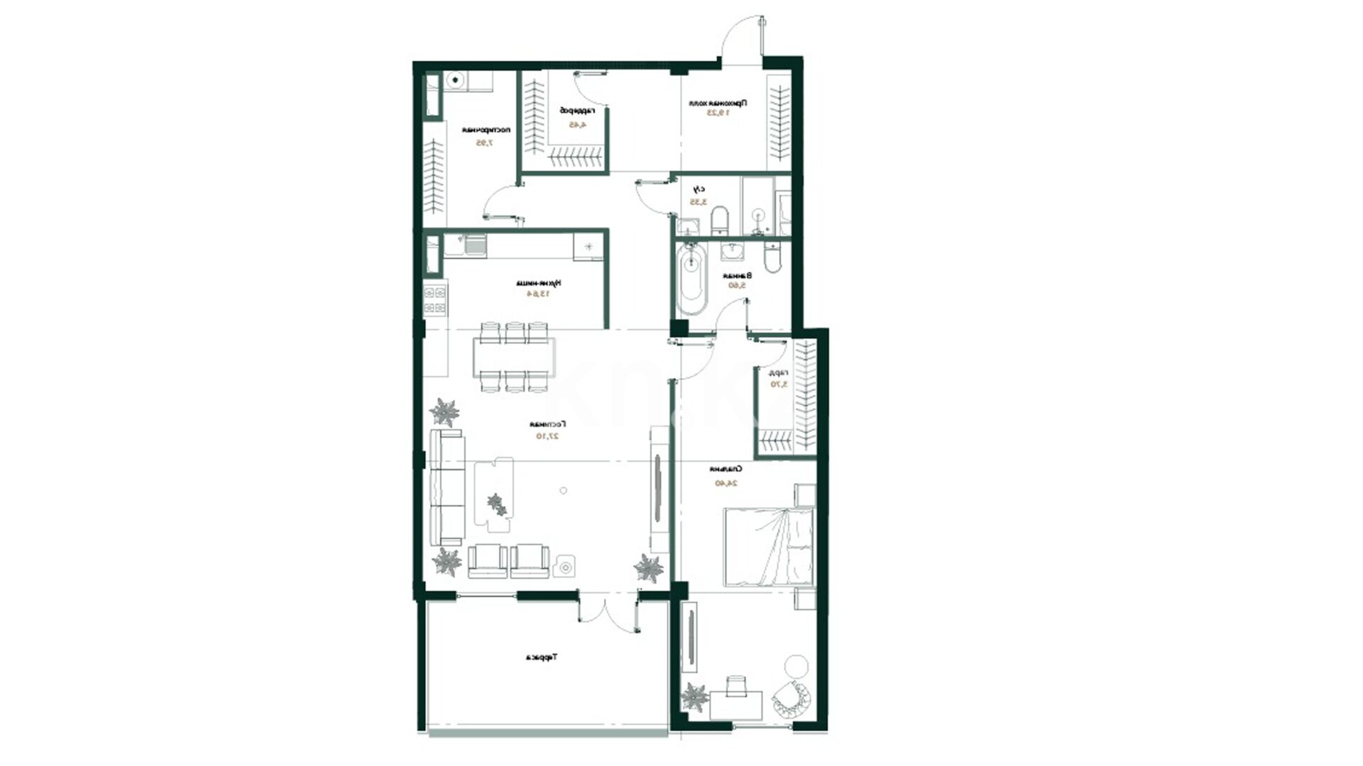 ЖК Seneca, 2-комнатная, цена 134 199 000 ₸, 1 170 000 ₸&nbsp;/&nbsp;м²