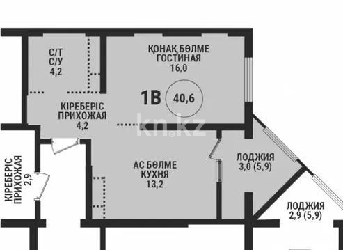 Продажа 1-комнатной квартиры, 41 м² в Алматы
