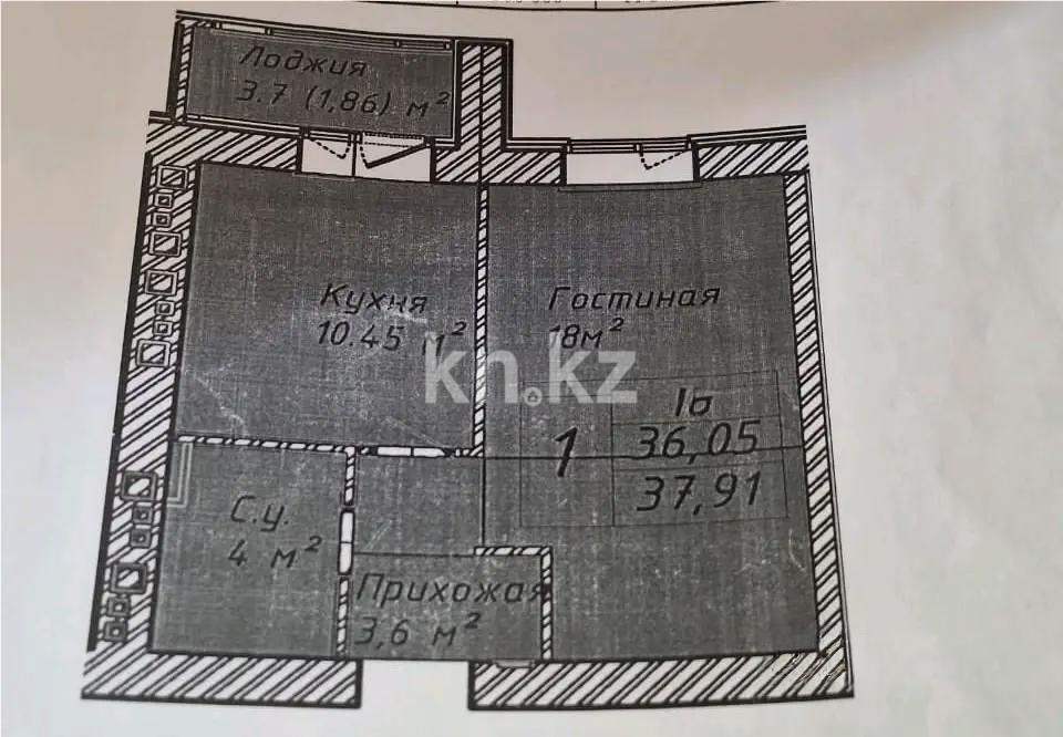 Продажа 1-комнатной квартиры, 38 м² в Астане