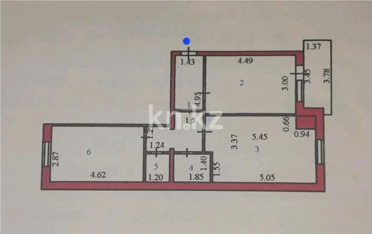 Продажа 2-комнатной квартиры, 57.2 м², пр. Сарыарка, дом  48/2 в Астане - фото 6