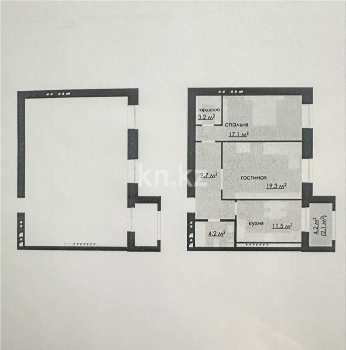 Продажа 2-комнатной квартиры, 70 м², мкр-н Степной-2, дом  участок 2/6 в Караганде