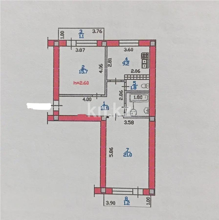 Продажа 2-комнатной квартиры, 65 м² в Алматы