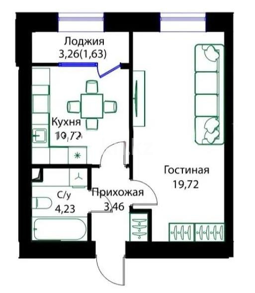 Продажа 1-комнатной квартиры, 40 м², ул. Жошы хана, дом  12/3 в Астане