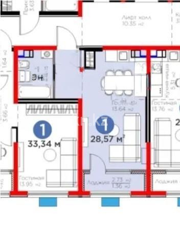 Продажа 1-комнатной квартиры, 28.57 м² в Алматы