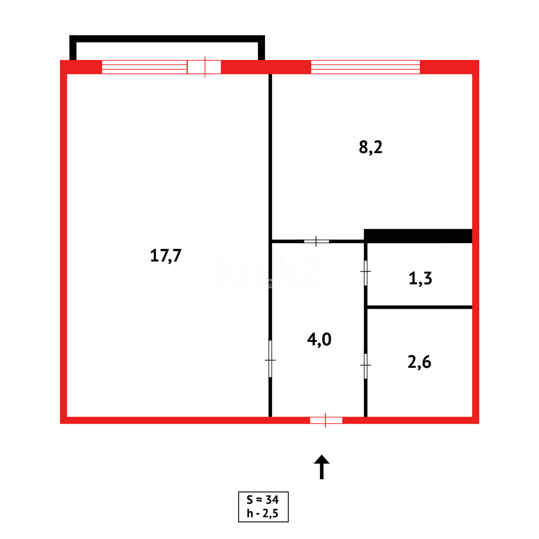 Продажа 1-комнатной квартиры, 34 м² в Темиртау - фото 8