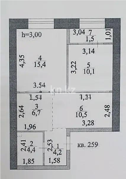 Продажа 2-комнатной квартиры, 53 м² в Астане
