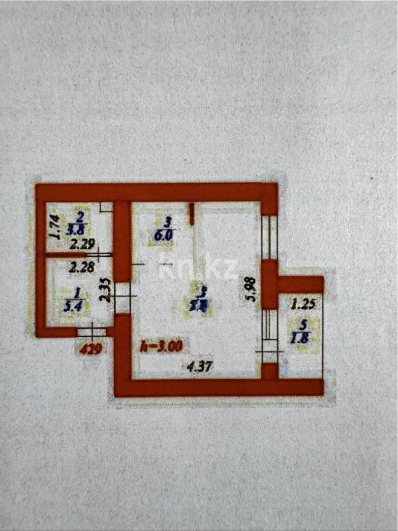 Продажа 1-комнатной квартиры, 37.1 м² в Астане - фото 2