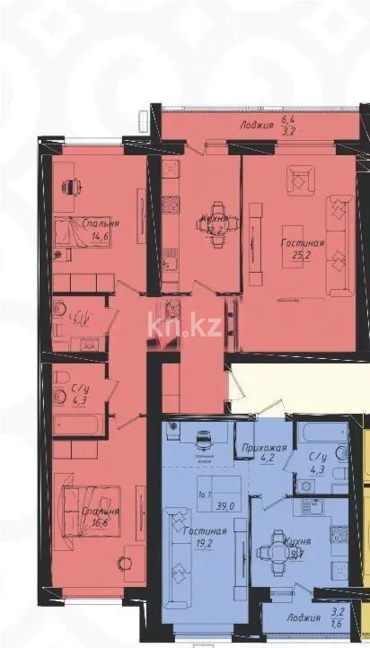 Продажа 3-комнатной квартиры, 94.5 м² в Астане