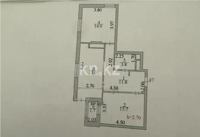 Продажа 2-комнатной квартиры, 60.9 м² в Астане - фото 4