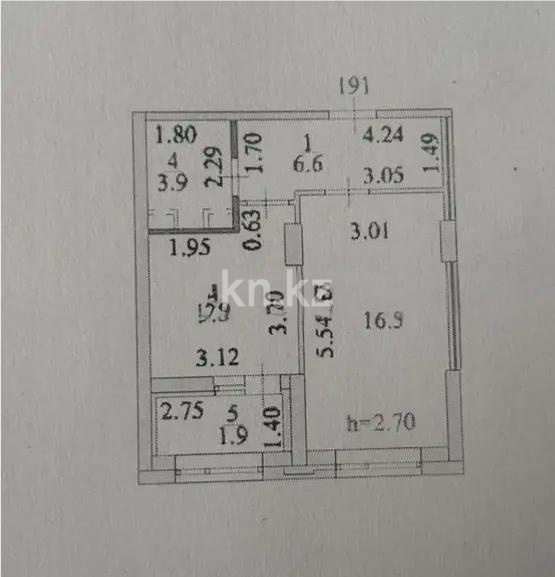 Продажа 1-комнатной квартиры, 38.7 м² в Астане