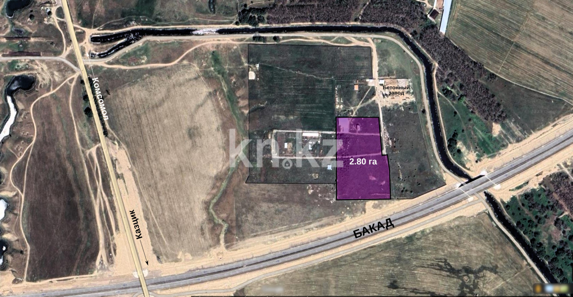 Продажа земельного участка, 2.8 га, Казцик в Алматинской области