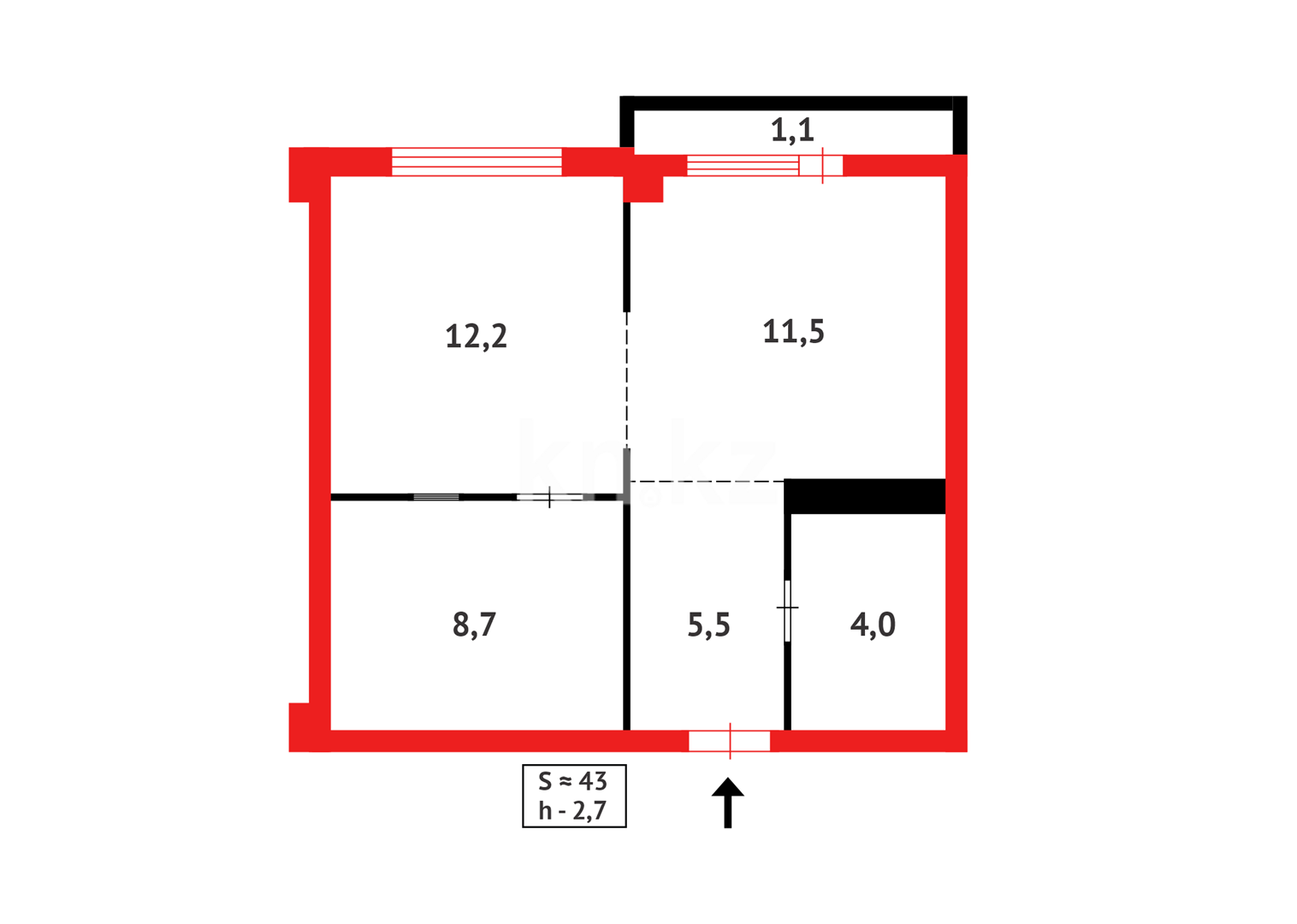 Продажа 2-комнатной квартиры, 43 м², ул. Сыганак в Астане - фото 8