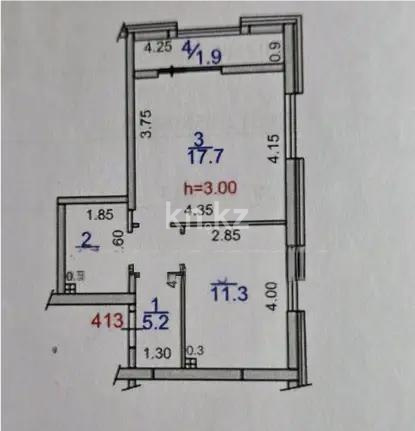 Продажа 1-комнатной квартиры, 40.8 м² в Алматы - фото 2