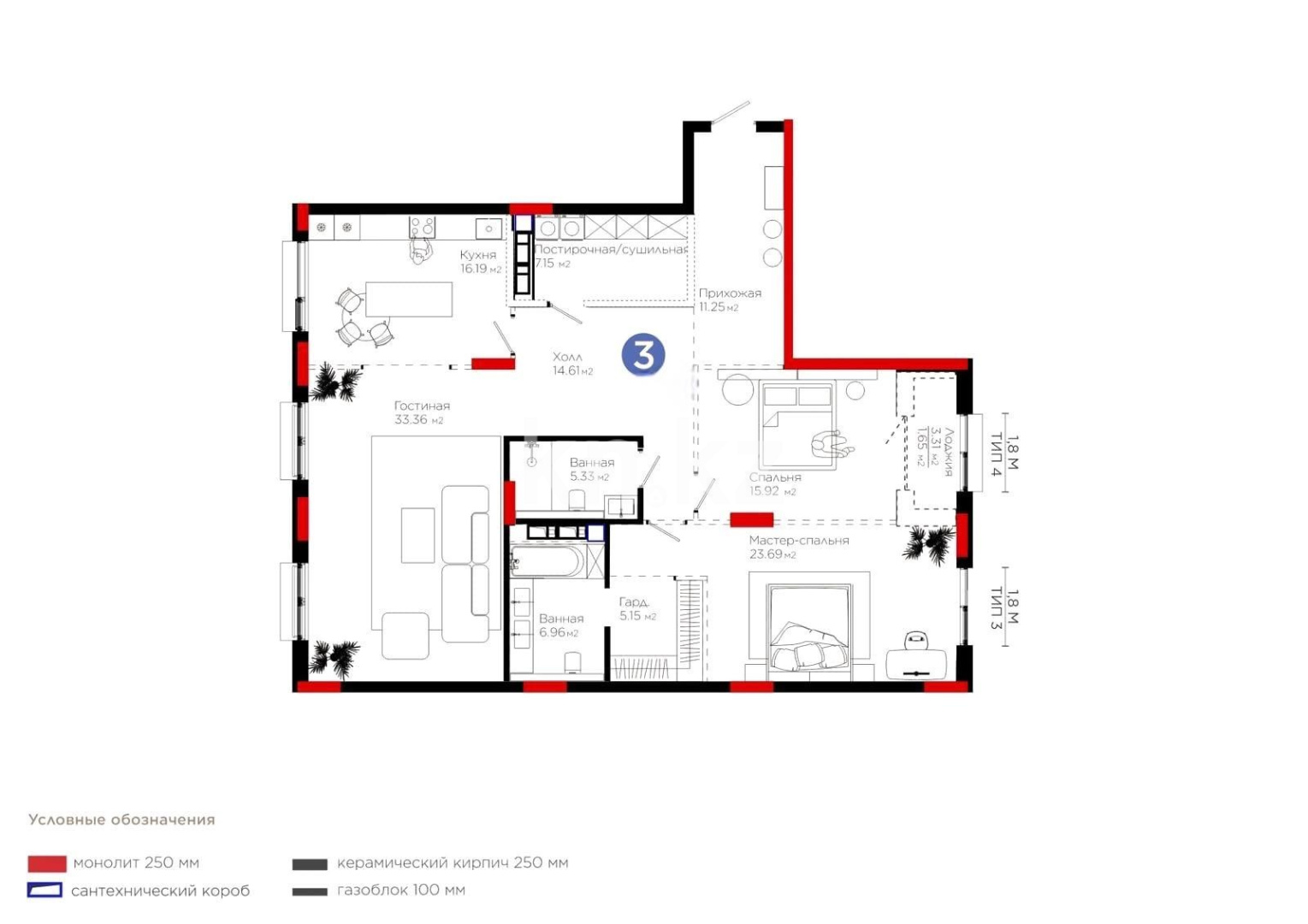 Продажа 3-комнатной квартиры, 140 м² в Астане - фото 7