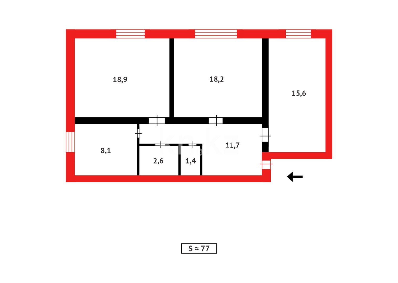 Продажа 3-комнатной квартиры, 76 м² в Темиртау - фото 9