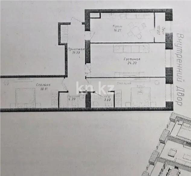 Продажа 3-комнатной квартиры, 97 м² в Астане