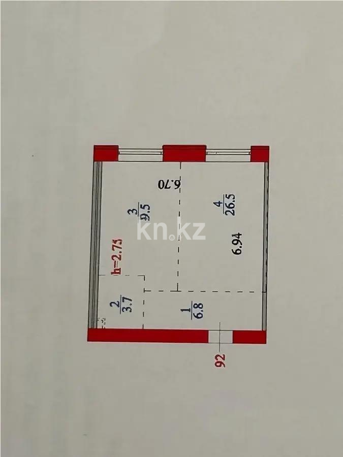 Продажа 1-комнатной квартиры, 47 м² в Астане
