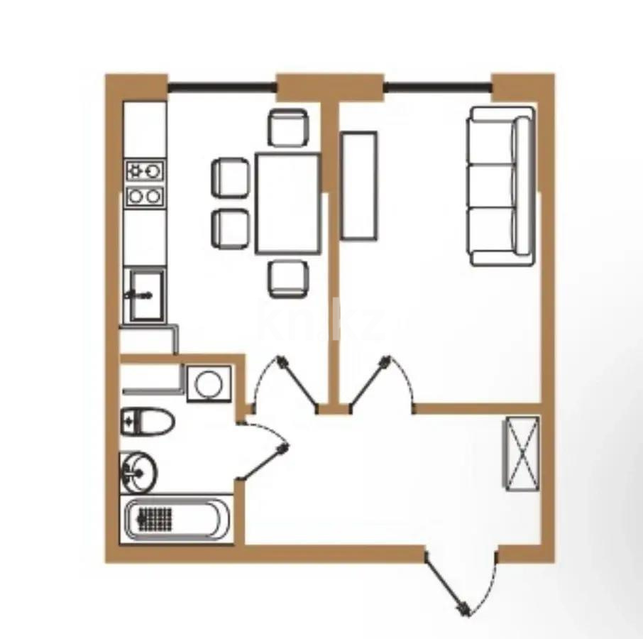 Продажа 1-комнатной квартиры, 35 м² в Алматы